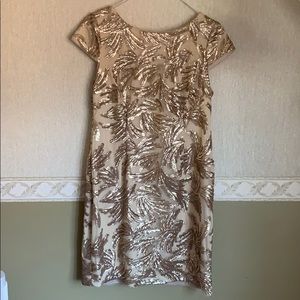 Gold sequences cocktail dress
